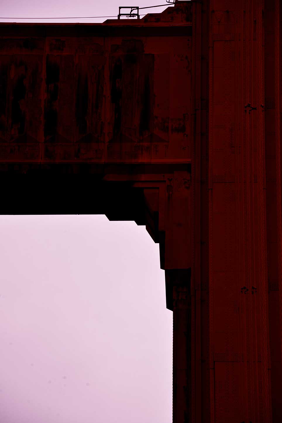bridge, red, California, golden gate, tower, abstract, shadow, art deco
